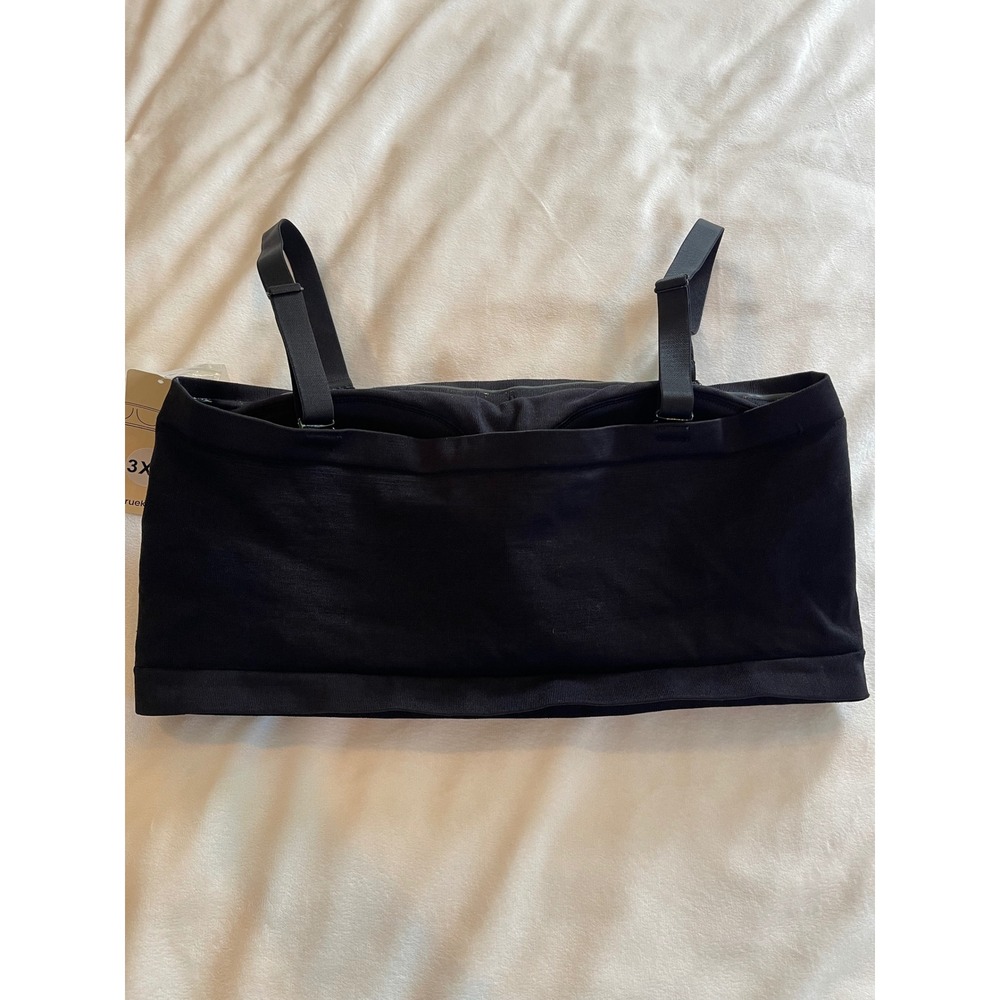 Truekind Convertible Strapless Bandeau Bra Black 3XL Seamless Wirefree NWT - Picture 9 of 11